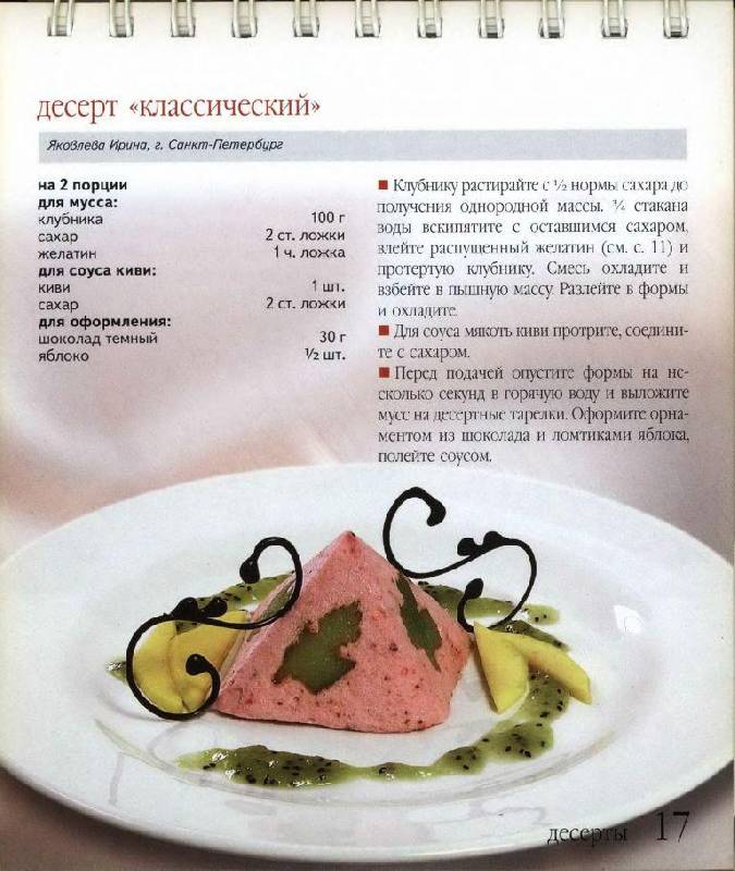 Рецепты десертов шеф-поваров