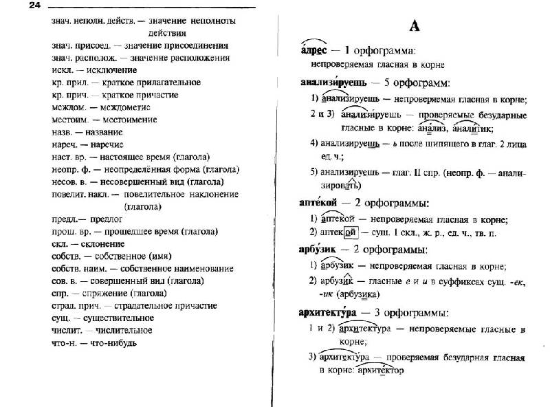 Рисует орфографический разбор