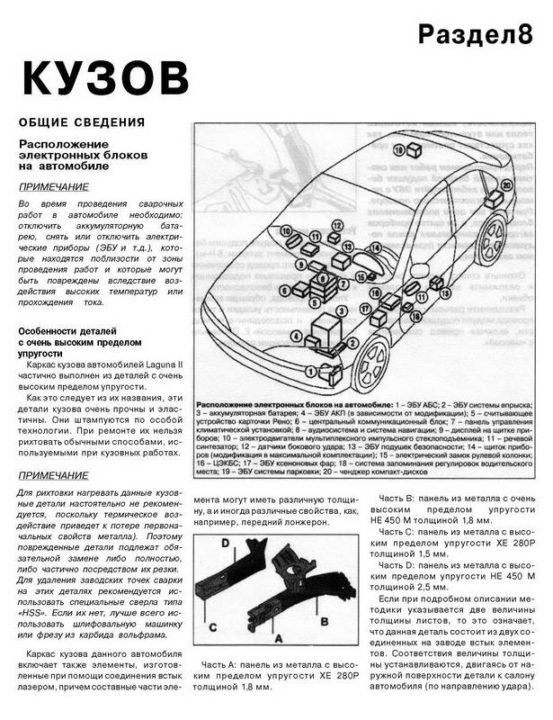 Renault laguna 2 руководство по эксплуатации техническому обслуживанию и ремонту