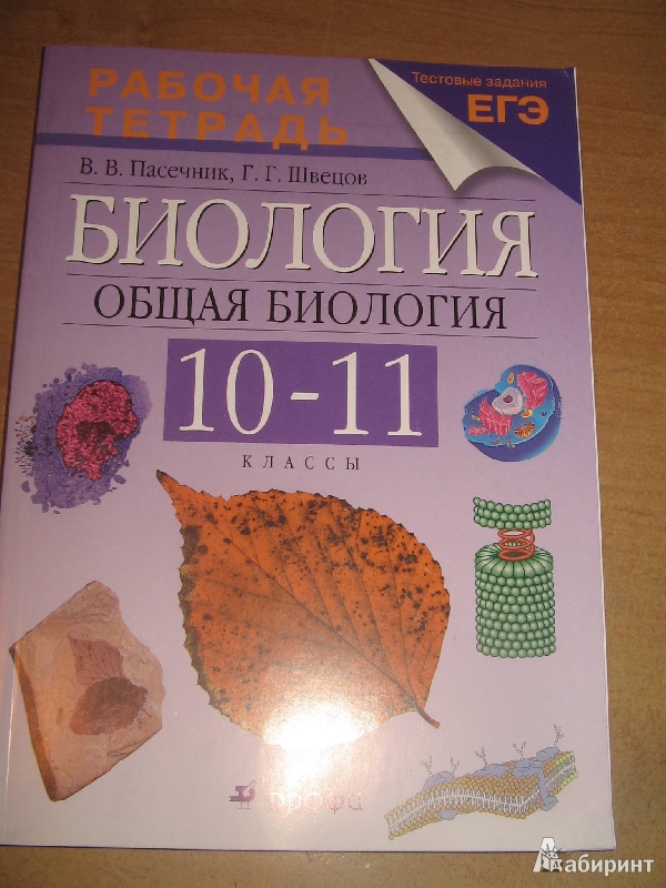Учебник биологии 10-11 класс каменский