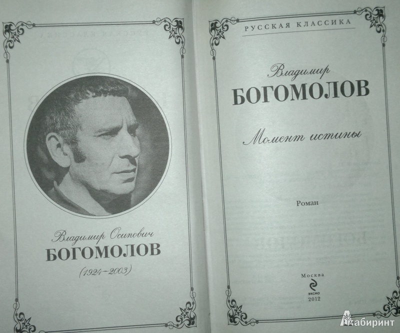 Скачать книгу владимира богомолова момент истины