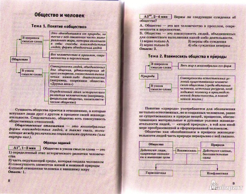 Подготовка к гиа по обществознанию 9 класс