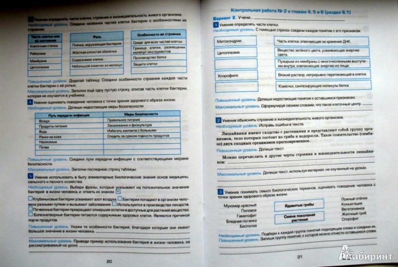 Контрольные работы фгос 5 класс биология сухорукова