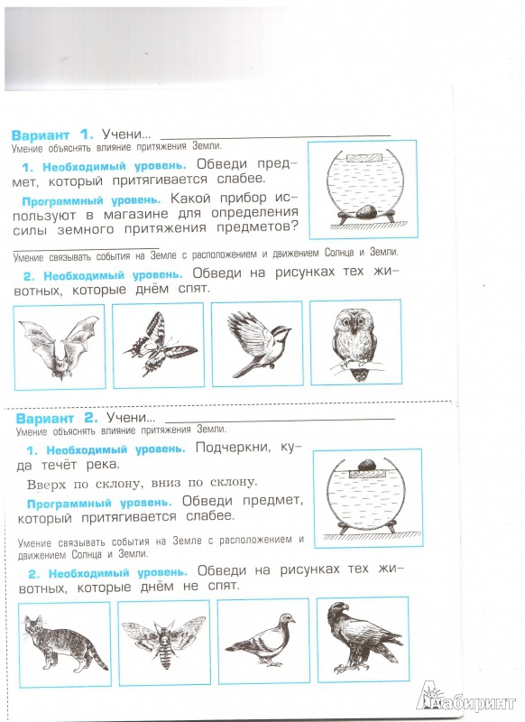 Проверочные по окружающему миру 2 класс вахрушев