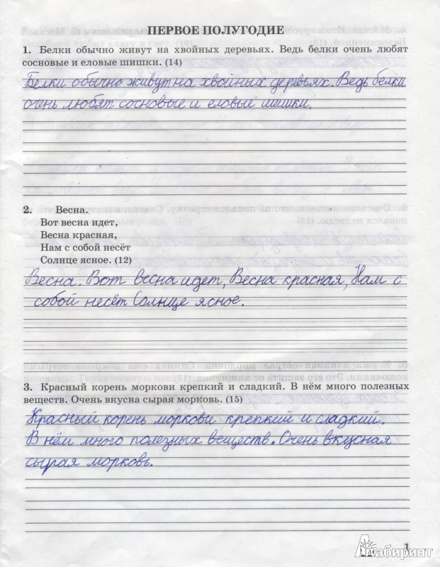 Текст для контрольного списывания в 4 классе за вторую четверть найдёныш