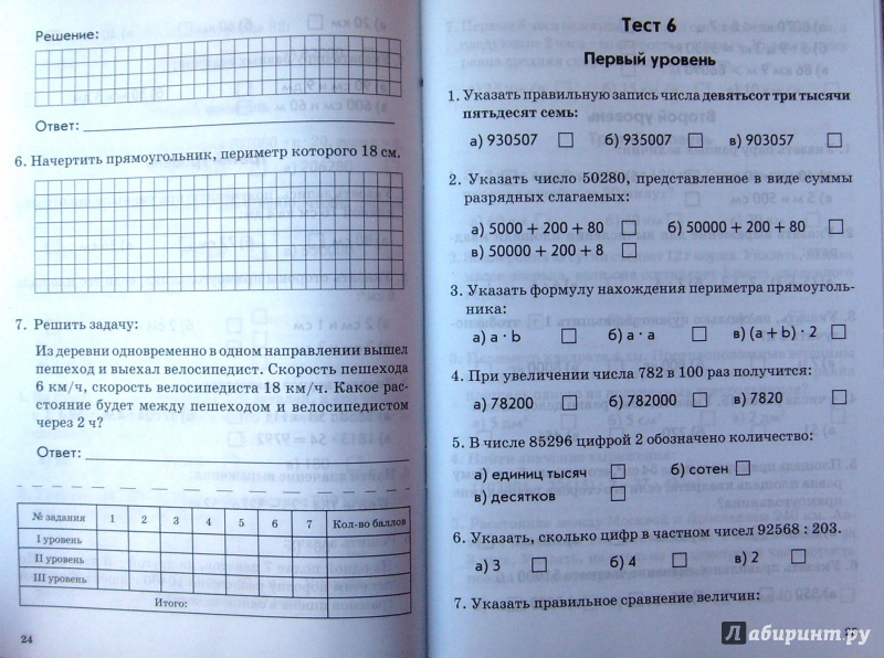 Итоговое тестирование 4 класс русский язык