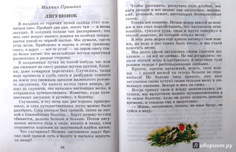 Пришвин снег читать. Рассказ Лягушонок пришвин. М М пришвин Лягушонок текст. Пришвин Лягушонок текст. Книги для 3 класса Внеклассное чтение.