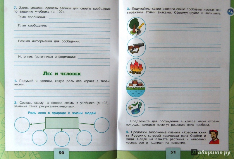 "Окружающий мир 4 класс Рабочая тетрадь В 2-х частях ФГОС" Плешаков ...