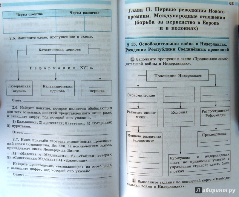 История нового времени рабочая тетрадь юдовская ванюшкина 7 класс