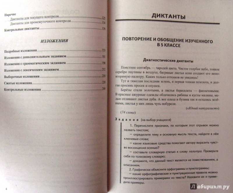 Изложение по русскому языку 6 класс