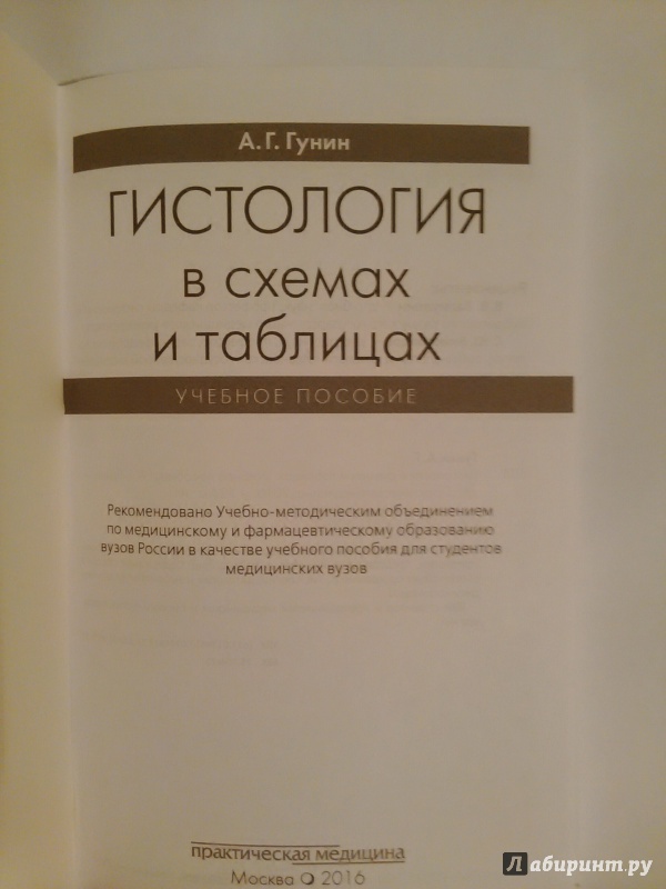 гунин-гистология в таблицах и схемах