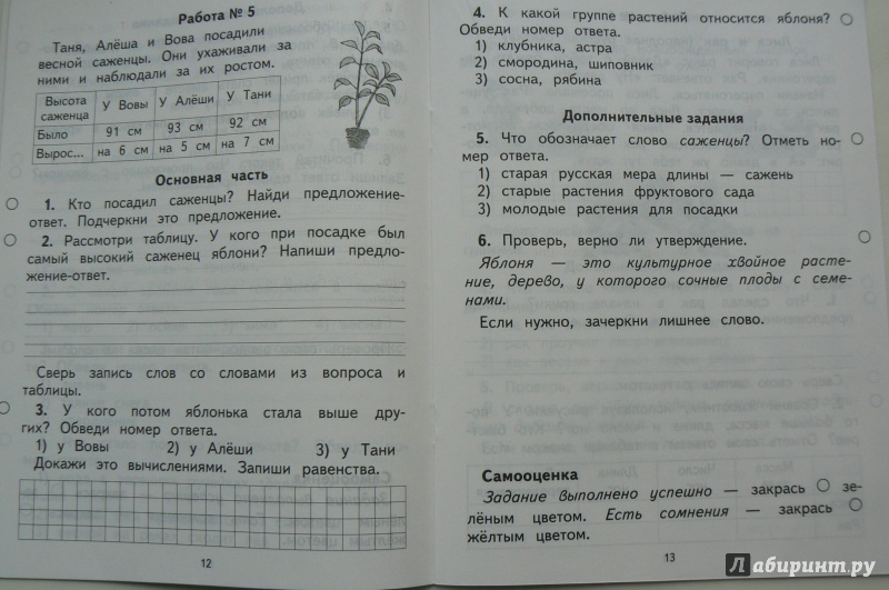 Итоговая первый класс