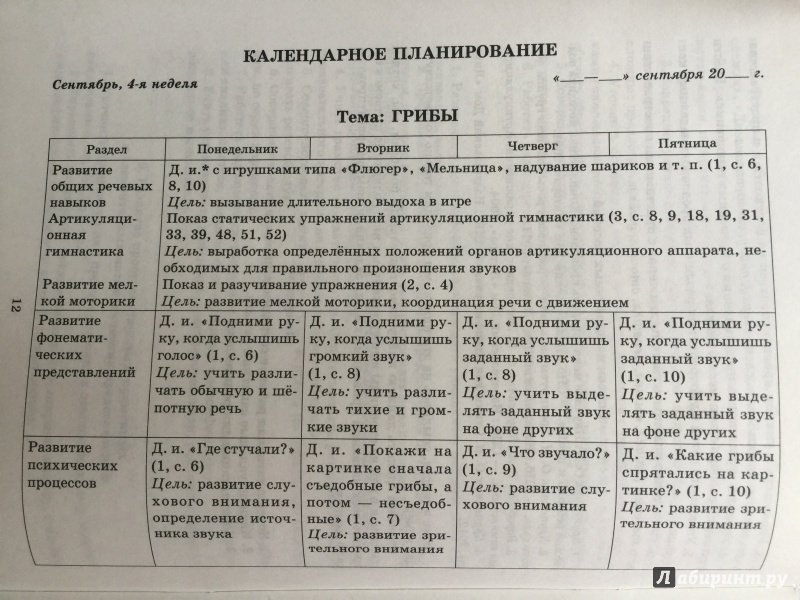 План конспект дефектолога