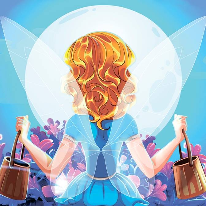 Цветочные феечки рассеивают черный туман и собирают пыльцу с Лунных цветов