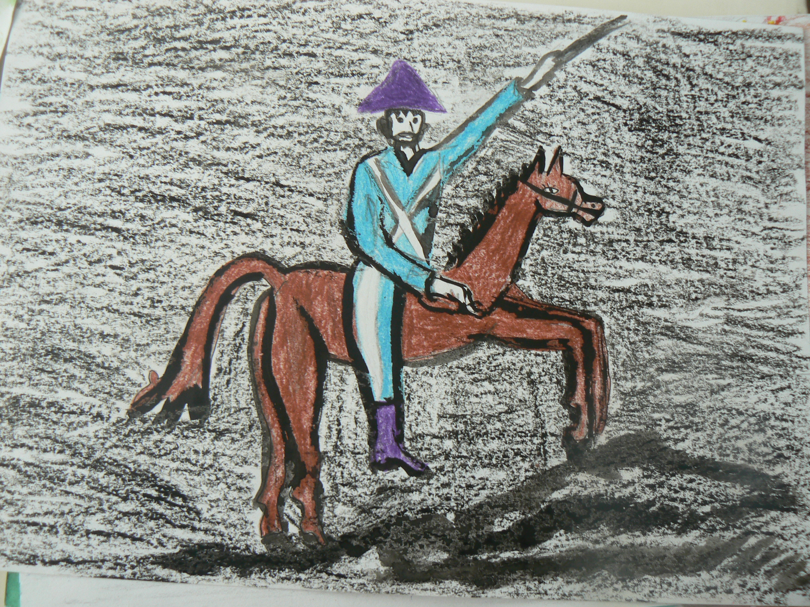 Графический рисунок героев Бородино уроженца Хабаровска