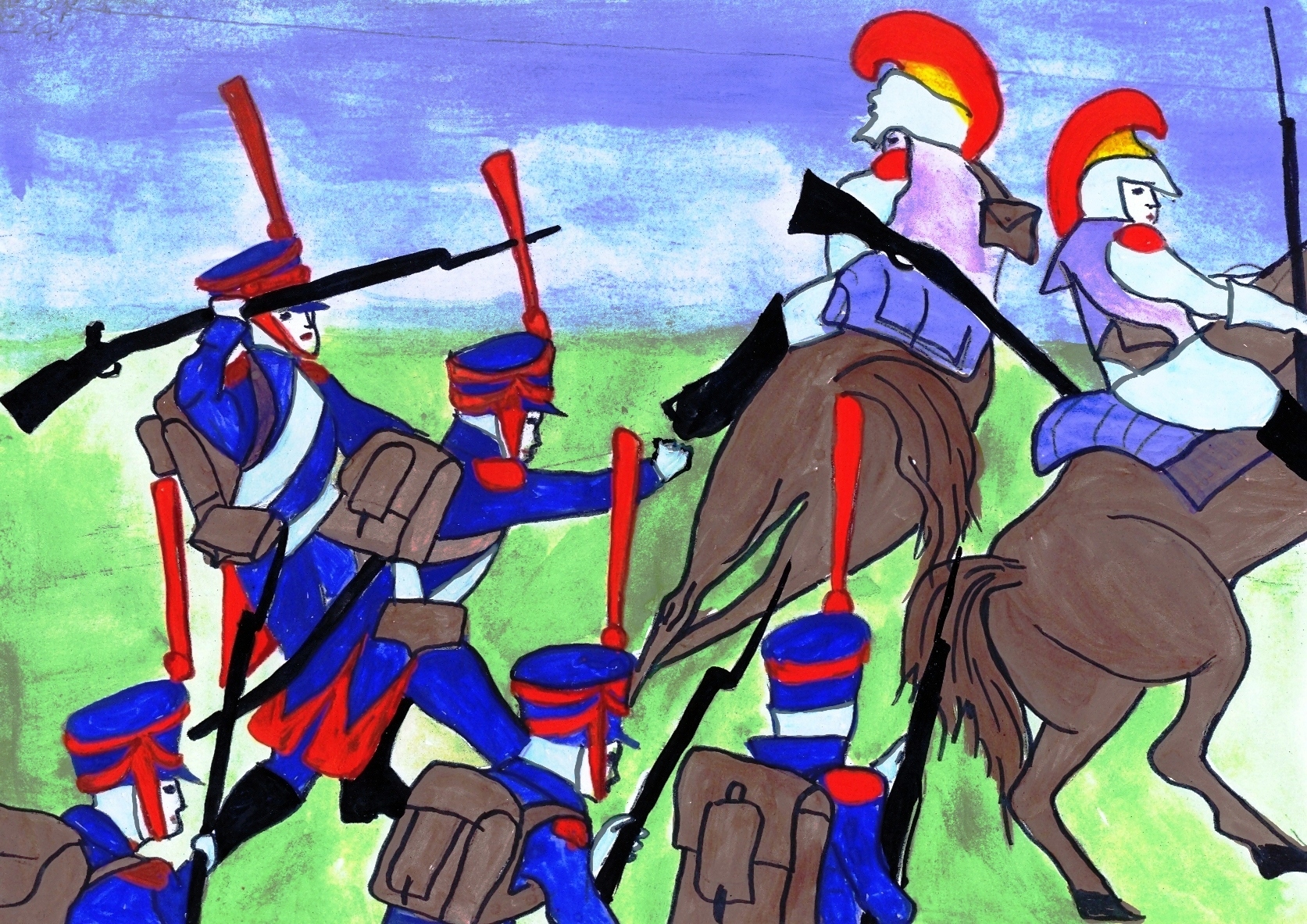 Бородинское сражение рисунок