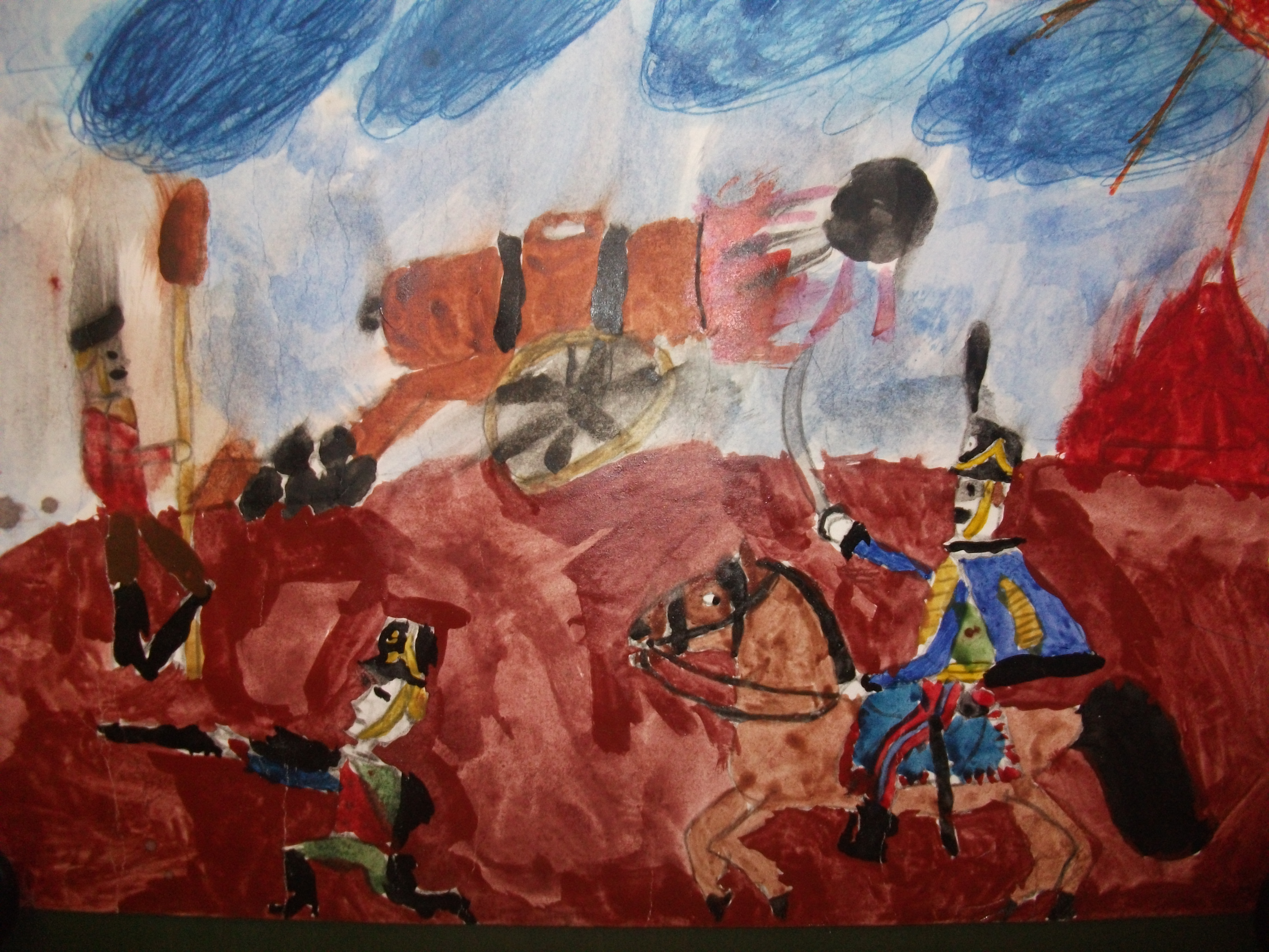 Рисунки детей на тему бородинского сражения