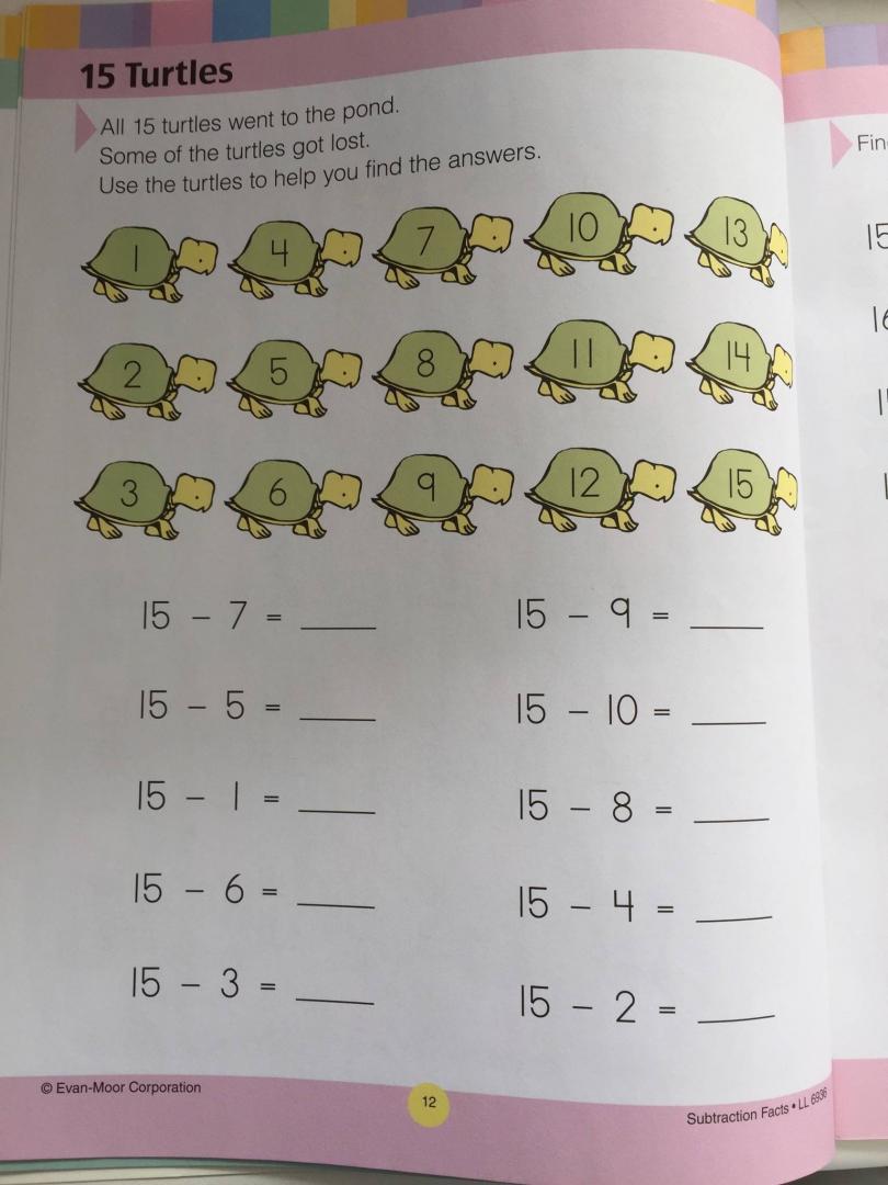 Иллюстрация 14 из 17 для The Learning Line Workbook. Subtraction Facts, Grades 1-2 | Лабиринт - книги. Источник: u_p