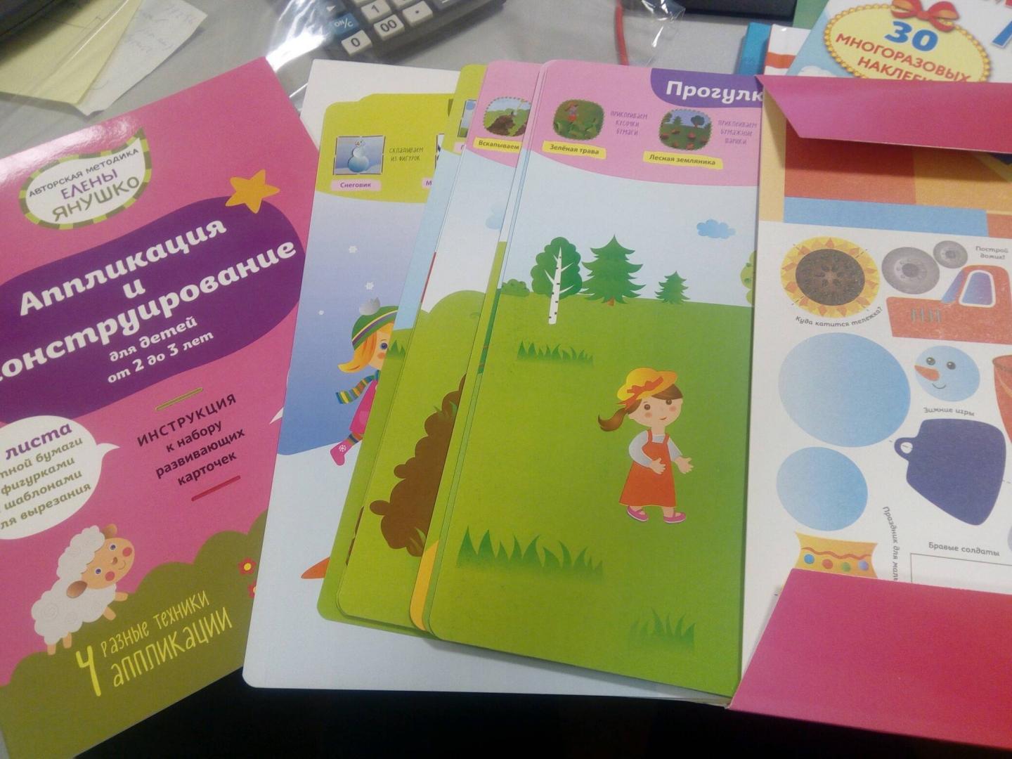 Иллюстрация 44 из 44 для Аппликация и конструирование для детей от 2 до 3 лет (+ развивающие карточки) - Елена Янушко | Лабиринт - книги. Источник: Микляева Евгения