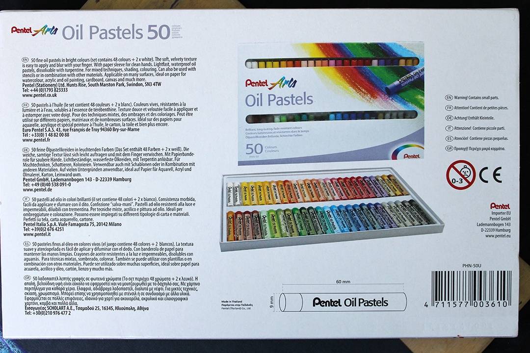Иллюстрация 18 из 21 для Пастель масляная Pentel Arts Oil Pastels, 50 цветов | Лабиринт - канцтовы. Источник: Miro4ka