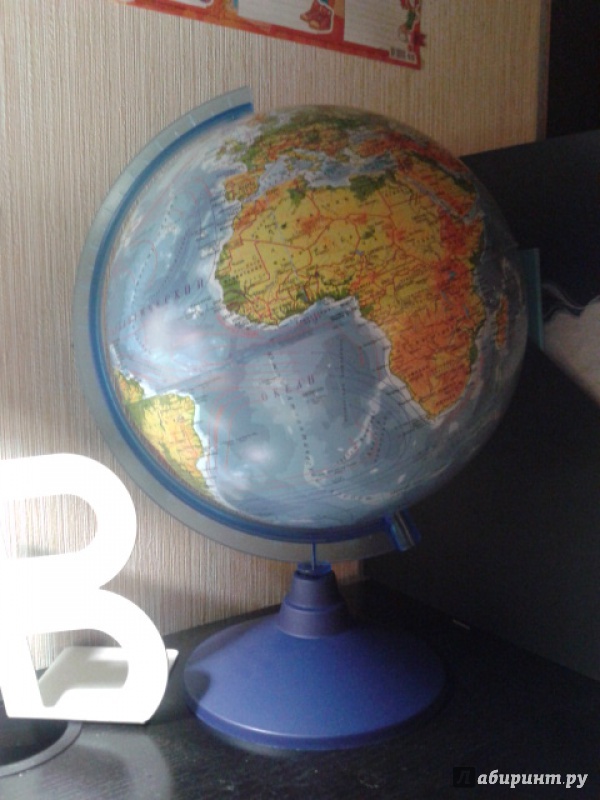 Иллюстрация 6 из 9 для Глобус Земли физический, диаметр 250 мм | Лабиринт - канцтовы. Источник: Юлия  Юлия