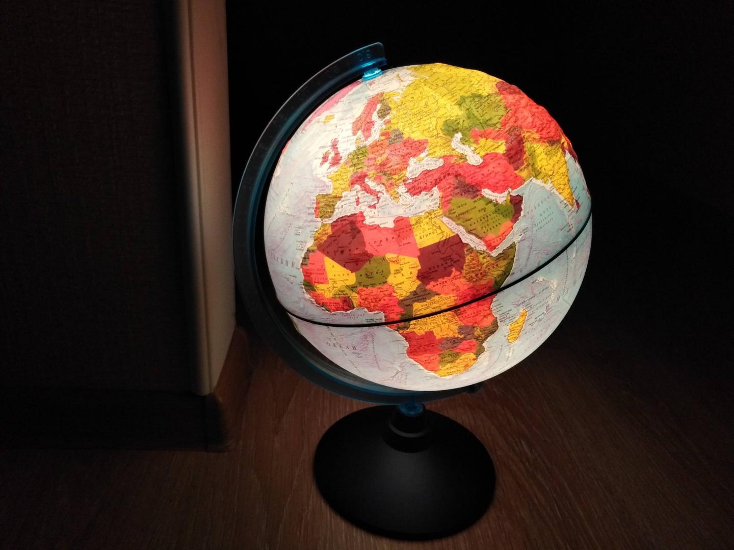 Иллюстрация 17 из 18 для Глобус Земли физико-политический рельефный с подсветкой (d=250 мм) (Ке022500195) | Лабиринт - канцтовы. Источник: Маргарита  Маргарита