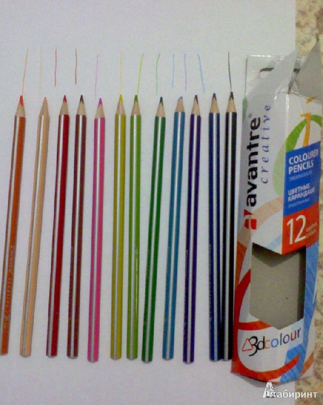 Иллюстрация 6 из 15 для Карандаши цветные трехгранные "Avantre Creative" 12 цветов (AV-PNC02) | Лабиринт - канцтовы. Источник: Tatka