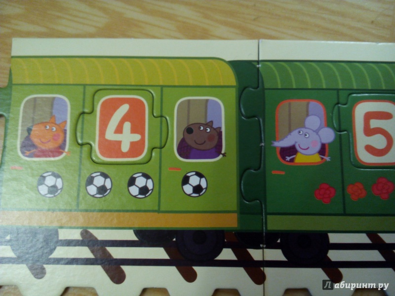 Иллюстрация 7 из 16 для Настольная игра Peppa Pig "Паровозик-пазл. Цифры и счет" (01563) | Лабиринт - игрушки. Источник: Цветкова Mария