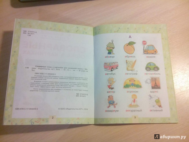 Иллюстрация 29 из 34 для Словарные слова в картинках для начальной школы | Лабиринт - книги. Источник: Наталья