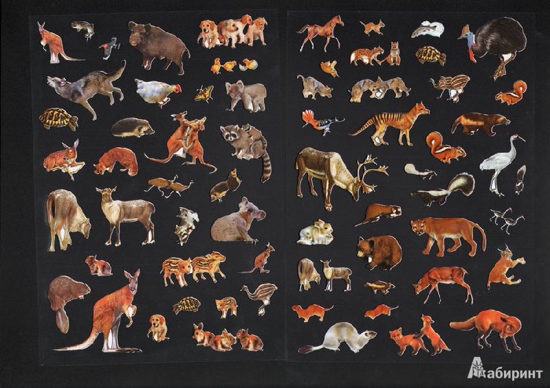 Иллюстрация 8 из 9 для Серебряные наклейки. Животные и их детеныши | Лабиринт - книги. Источник: Fantastic_miss_Fox