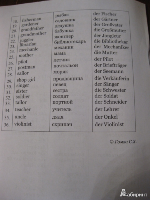 Иллюстрация 12 из 13 для Лото на английском и немецком языках "Семья и профессии" (01149) | Лабиринт - игрушки. Источник: White lady