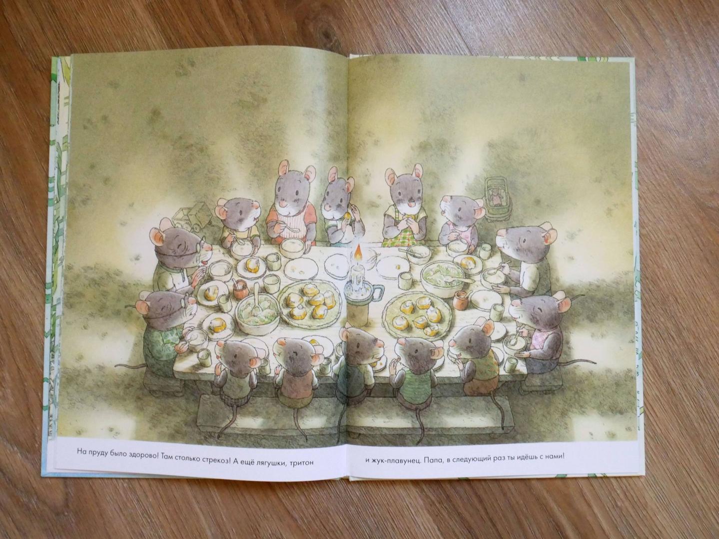 Иллюстрация 34 из 40 для 14 лесных мышей. Стрекозиный пруд - Кадзуо Ивамура | Лабиринт - книги. Источник: Чижова  Анна