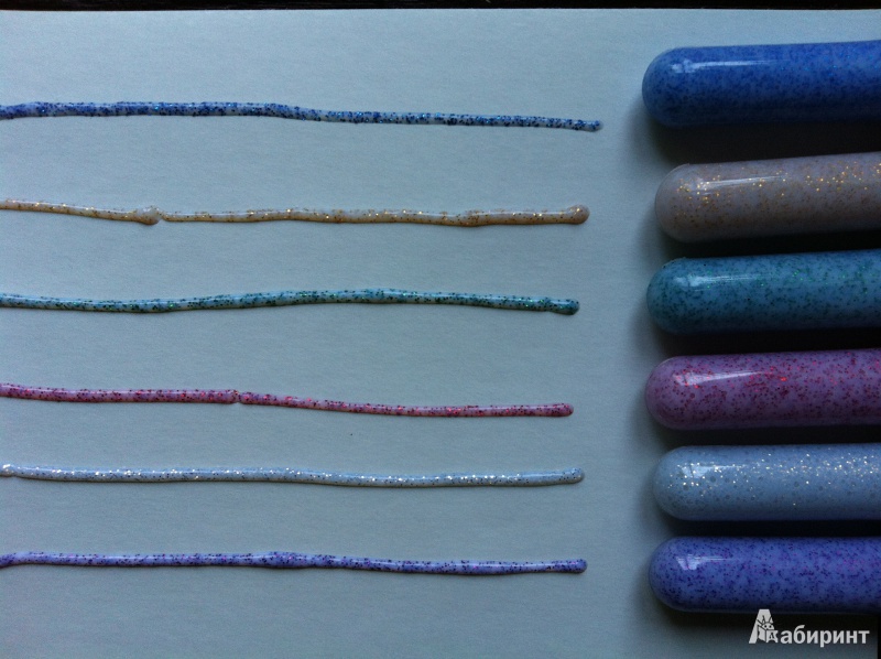 Иллюстрация 2 из 2 для Краски для ткани с блестками 6 цветов HOBBY (964002-06) | Лабиринт - игрушки. Источник: Абра-кадабра