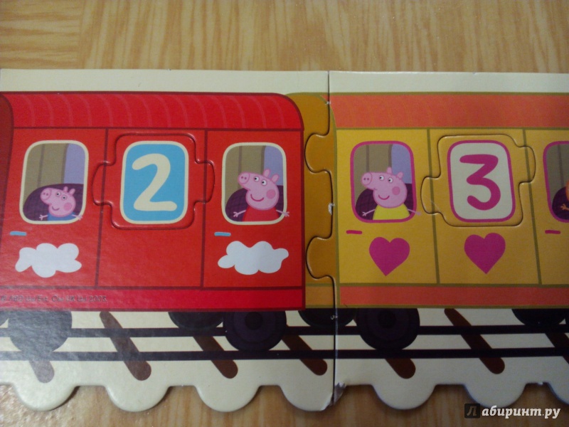 Иллюстрация 6 из 16 для Настольная игра Peppa Pig "Паровозик-пазл. Цифры и счет" (01563) | Лабиринт - игрушки. Источник: Цветкова Mария