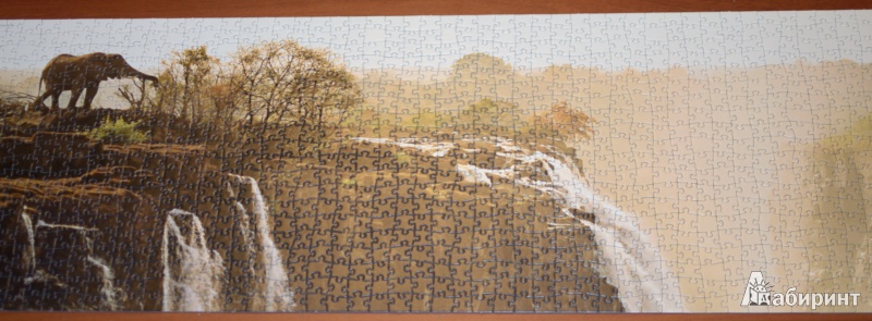 Иллюстрация 6 из 11 для Puzzle-1000. Слон, панорама | Лабиринт - игрушки. Источник: Lustralis