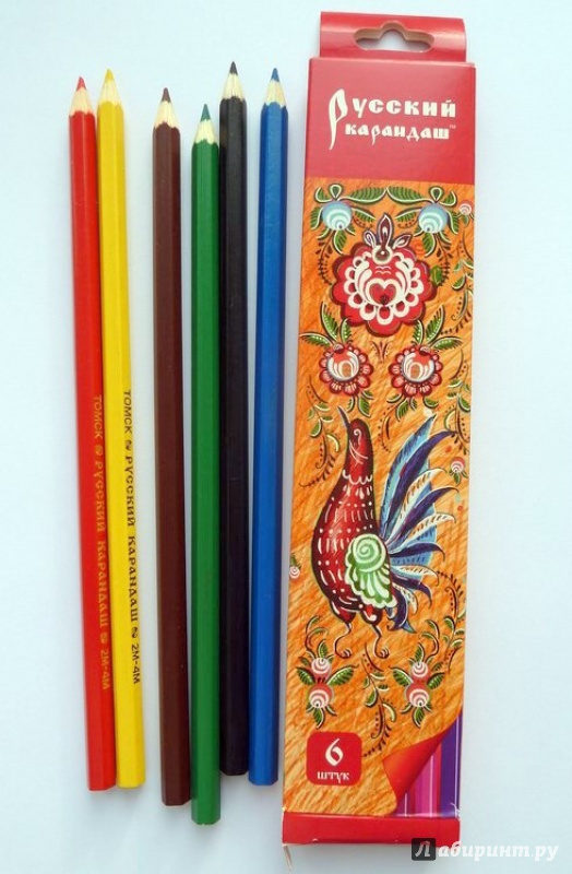 Иллюстрация 10 из 13 для Карандаши  6 цветов "Русский карандаш. Фольклор" (СК021/6) | Лабиринт - канцтовы. Источник: Татьяна