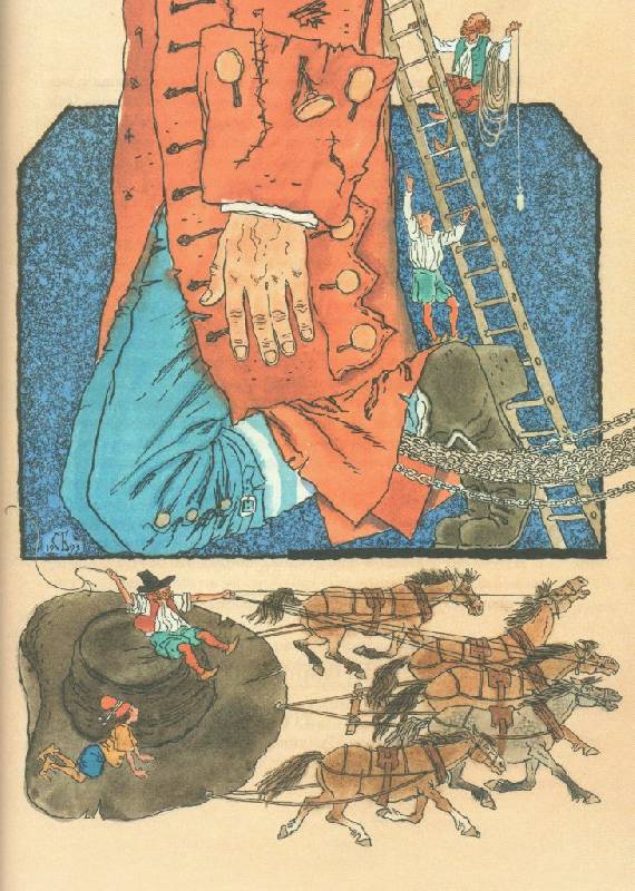 Иллюстрация 10 из 29 для Гулливер в стране лилипутов - Джонатан Свифт | Лабиринт - книги. Источник: Zhanna