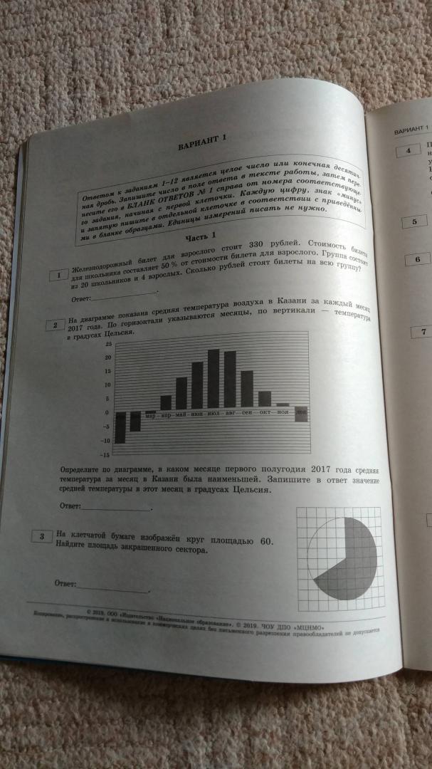 Иллюстрация 10 из 10 для ЕГЭ-2019. Математика. Профильный уровень. Типовые экзаменационные варианты. 10 вариантов - Ященко, Высоцкий | Лабиринт - книги. Источник: Хусейн Далья