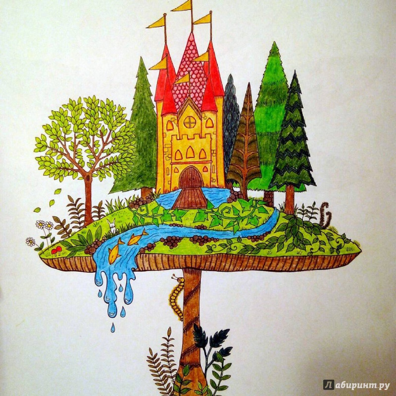 Иллюстрация 116 из 199 для Зачарованный лес. Книга для творчества и вдохновения - Джоанна Бэсфорд | Лабиринт - книги. Источник: Блазомирская Инна