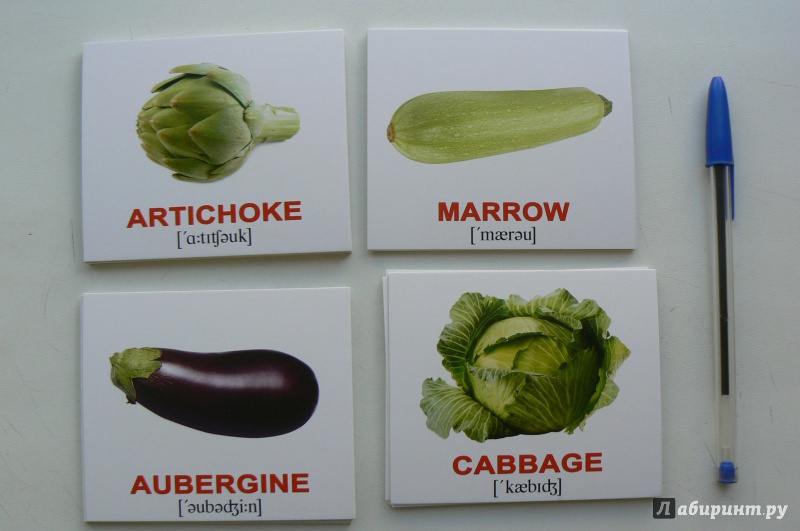 Иллюстрация 6 из 12 для Комплект мини-карточек "Vegetables/Овощи" (40 штук) - Носова, Епанова | Лабиринт - игрушки. Источник: Марина