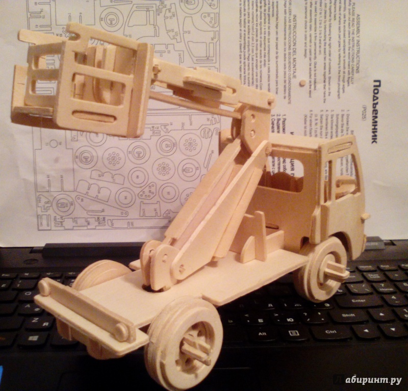 Иллюстрация 3 из 6 для Сборная деревянная модель "Подъемник" (P025) | Лабиринт - игрушки. Источник: Sergey B.