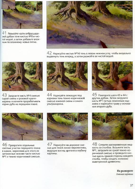 Иллюстрация 12 из 28 для Рисуем по схемам. Деревья и леса. Акварель - Джефф Керси | Лабиринт - книги. Источник: Росинка