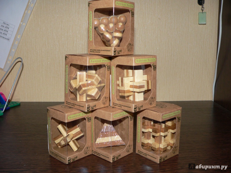 Иллюстрация 6 из 12 для Головоломка из бамбука,ассортимент (Д388/МТ7214) | Лабиринт - игрушки. Источник: ravita
