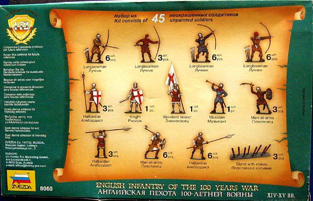 Иллюстрация 30 из 30 для Английская пехота 100-летней войны XIX-XV A.D. (8060) | Лабиринт - игрушки. Источник: Гурков Алексей Владимирович