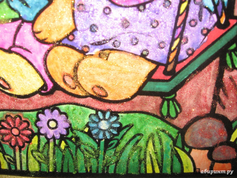 Иллюстрация 7 из 12 для Бархатная раскраска "Мишки на качелях" (1658) | Лабиринт - игрушки. Источник: Гаранина  Людмила