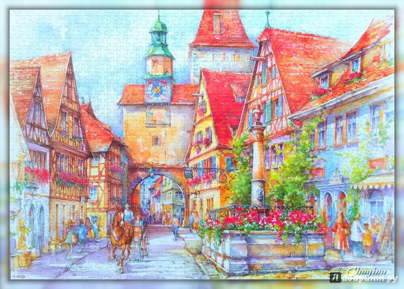 Иллюстрация 16 из 17 для Puzzle-1000 "Ротенбург. Маркштурм" (10075) | Лабиринт - игрушки. Источник: Чагина  Юлия Анатольевна
