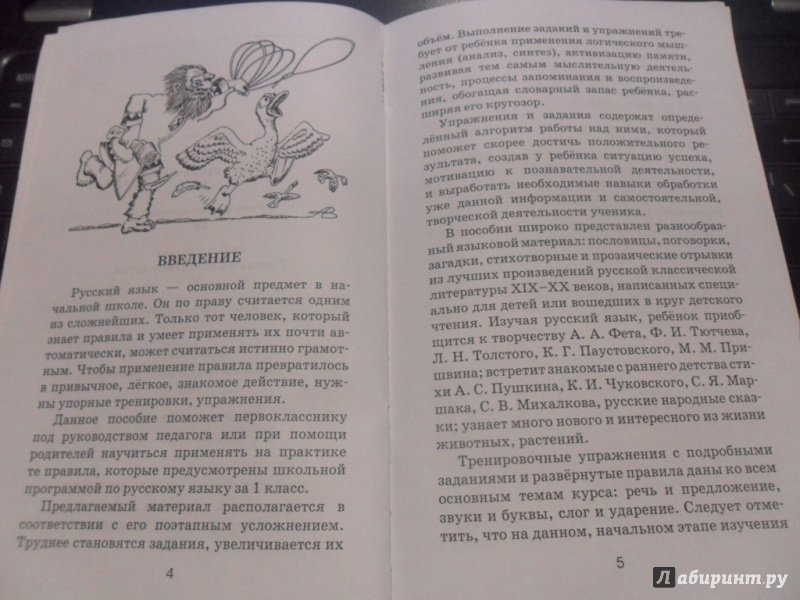Иллюстрация 10 из 26 для Правила и упражнения по русскому языку: 1 класс | Лабиринт - книги. Источник: Alva