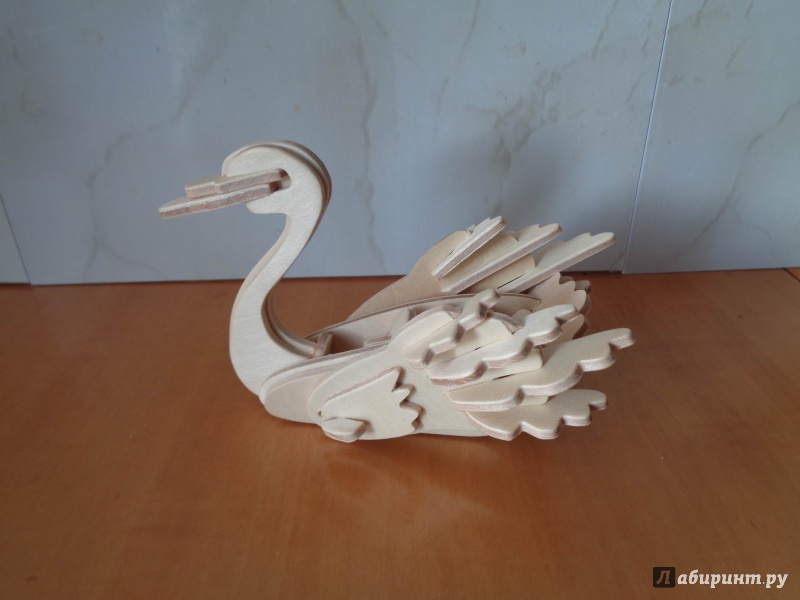 Иллюстрация 2 из 3 для Сборная деревянная модель Лебедь | Лабиринт - игрушки. Источник: ЕККА