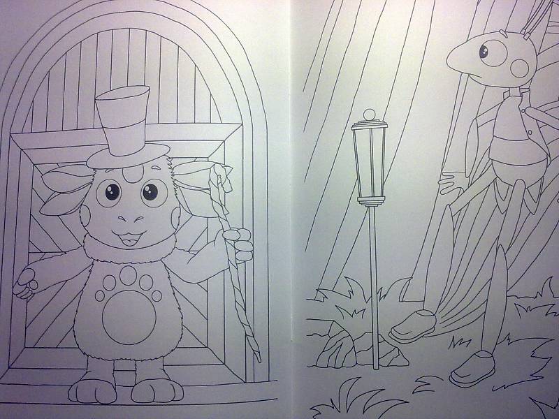 Иллюстрация 8 из 11 для Раскраска-люкс "Лунтик и его друзья" (№ 1004) | Лабиринт - книги. Источник: foxi-lisenok