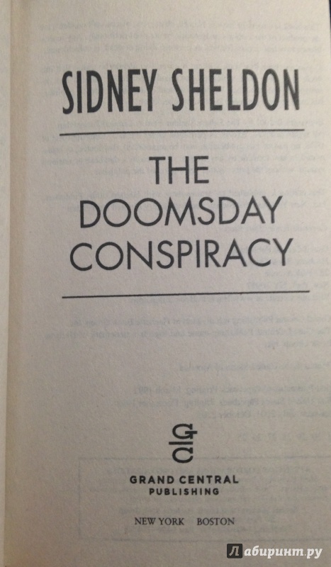 Иллюстрация 4 из 10 для THe Doomsday Conspiracy - Sidney Sheldon | Лабиринт - книги. Источник: Tatiana Sheehan